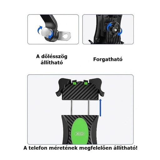 XO C118 motor suport telefon negru