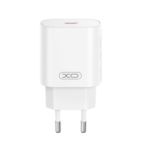 XO CE25 PD 25W încărcător rapid (Alb) – USB-C conector, Lightning cu cablu
