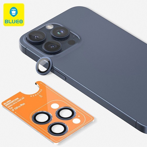 Apple iPhone 15 Pro BLUEO metal frame cameră de protecție albastru