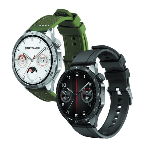 XO Watch 4 AMOLED ceas inteligent (Negru) – ceas sport, preluare apel, colorat ecran