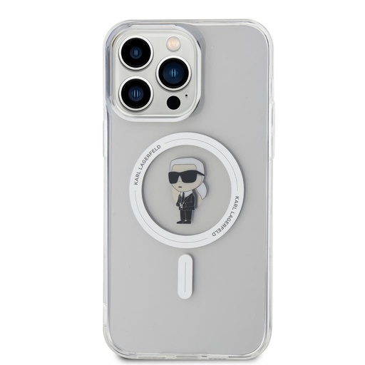 Apple iPhone 15 Pro Max Karl Lagerfeld IML Iconic MagSafe husă (Transparent) – KLHMP15XHFCKNOT