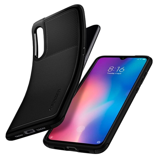 Xiaomi Mi 9 Spigen Rugged armor anti-șoc husă (Negru)
