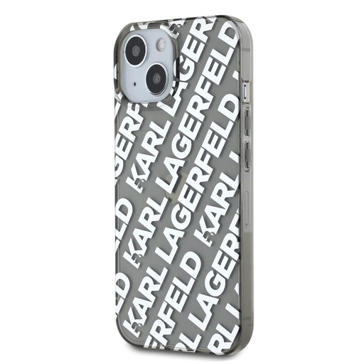 Apple iPhone 15 Karl Lagerfeld IML Electroplated Repeated Logo husă (Argintiu) – KLHCP15SHKFOEMS