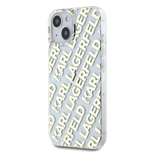 Apple iPhone 15 Karl Lagerfeld IML Electroplated Repeated Logo husă (Auriu) – KLHCP15SHKFOEMD