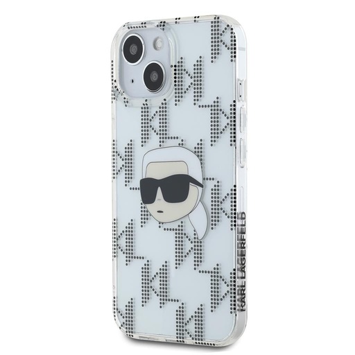 Apple iPhone 15 Karl Lagerfeld IML Electroplated Karl Head husă (Transparent) – KLHCP15SHKLPKHT