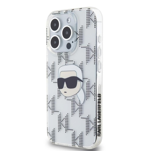 Apple iPhone 15 Pro Karl Lagerfeld IML Electroplated Karl Head husă (Transparent) – KLHCP15LHKLPKHT