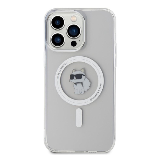 Apple iPhone 15 Pro Max Karl Lagerfeld IML Choupette MagSafe husă (Transparent) – KLHMP15XHFCCNOT