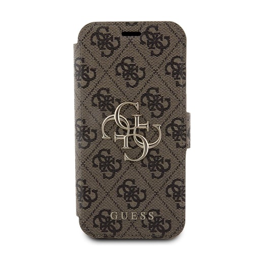 Apple iPhone 15 Pro Max Guess PU Leather 4G Metal Logo husă tip carte (Maro) - GUBKP15X4GMGBR