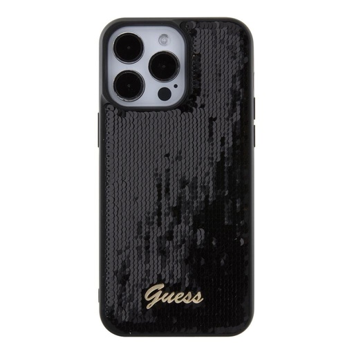 Apple iPhone 15 Pro Max Guess Sequin Script Logo husă (Negru) - GUHCP15XPSFDGSK