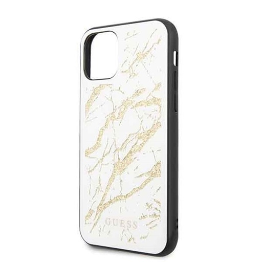 Apple iPhone 11 Pro Guess Auriu Glitter Marble husă (Alb) - GUHCN58MGGWH