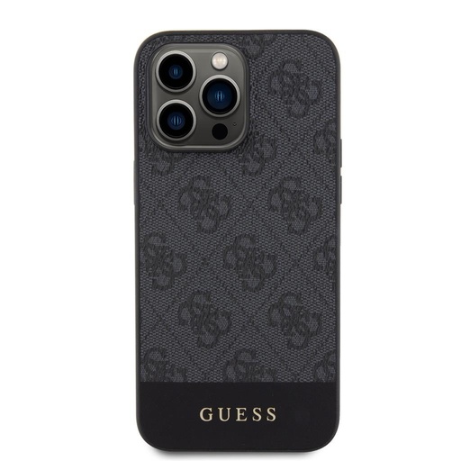 Apple iPhone 15 Pro Max Guess PU 4G Stripe MagSafe husă (Negru) - GUHMP15XG4GLGR