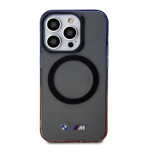 Apple iPhone 15 Pro Max BMW M Collection IML Gradient Bumper MagSafe husă (Gri) - BMHMP15XHTGE