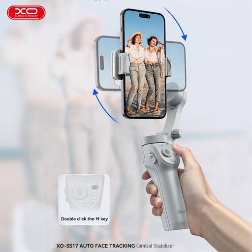 XO SS17 inteligent cu trei axe selfie stick – urmărire facială, anti-vibrații, control prin gesturi