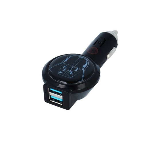 Star Wars VADER auto încărcător (2xUSB port), negru