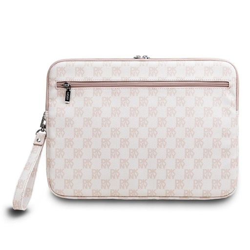 DKNY PU Leather Checkered Pattern and Stripe Laptop husă 13" - 14" (Roz - DKCS14PVSHLP)
