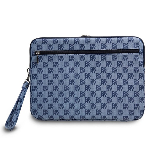 DKNY PU Leather Checkered Pattern and Stripe Laptop husă 13" - 14" (Albastru) - DKCS14PVSHLB)
