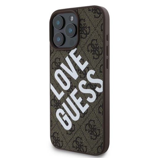 Apple iPhone 16 Pro Max Guess PU Leather 4G Big Love Logo MagSafe husă (Maro) - GUHMP16XP4PLGWW