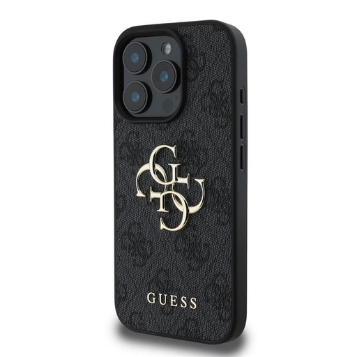 Apple iPhone 16 Pro Guess PU 4G Metal Logo husă (Gri) - GUHCP16L4GMGGR