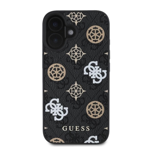 Apple iPhone 16 Guess PU 4G Peony MagSafe husă (Negru) - GUHMP16SP4PWPK