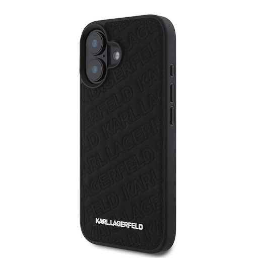 Apple iPhone 16 Karl Lagerfeld PU Quilted Pattern husă (Negru) – KLHCP16SPQKPMK