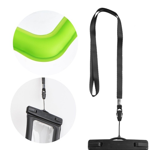 Universal dimensiune 70x160mm AIRBAG plastic cu fermoar rezistent la apă husă (Verde)
