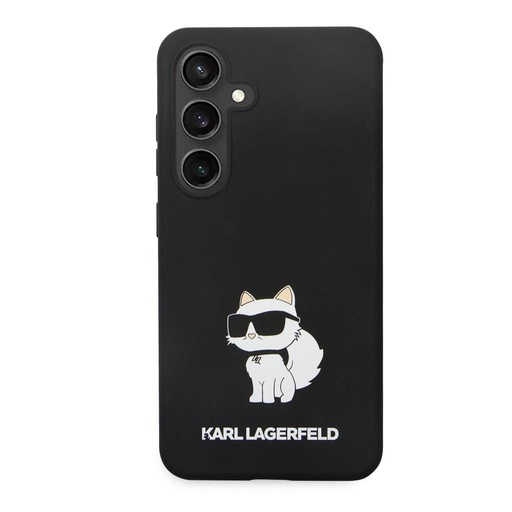 Samsung Galaxy S24 Negru Karl Lagerfeld Liquid Silicone Choupette NFT husă (Negru) – KLHCS24SSNCHBCK
