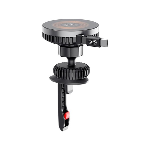 XO CX024 fără fir auto magsafe încărcător rapid (pentru grilă ventilație) (Negru)