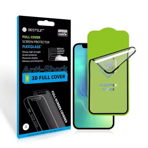 Apple iPhone XR / iPhone 11 5D flexibil hybrid sticlă securizată (Transparent negru cu margine)