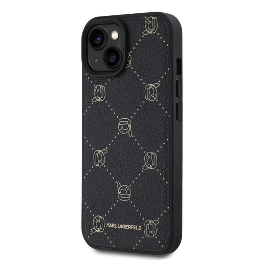 Apple iPhone 15 Karl Lagerfeld PU Karl Heads Pattern MagSafe husă (Negru) – KLHMP15SPGKHPHK