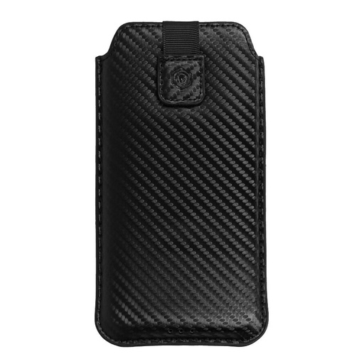 Universal dimensiune Wonder carbon cu trecere cablu husă XXL (Negru)