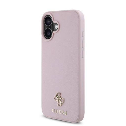 Apple iPhone 16 Plus Guess PU Grained 4G Small Metal Logo MagSafe husă (Roz) - GUHMP16MPGCSM4MP
