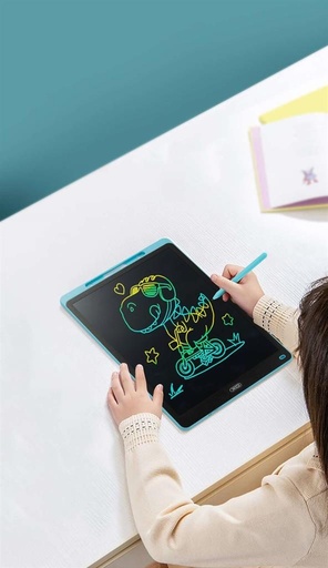 XO V02 LCD tablă de scris 16" (Albastru) – sensibil la presiune ecran, cu buton de ștergere