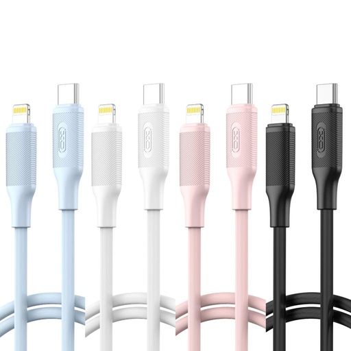 XO NB-Q265A USB-C–Lightning cablu de date (Alb) – Minimalist Series, 27W