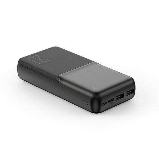 XO PR252 power bank 20000mAh (negru) – LED ecran, 2×USB ieșire, Type-C és microUSB intrare