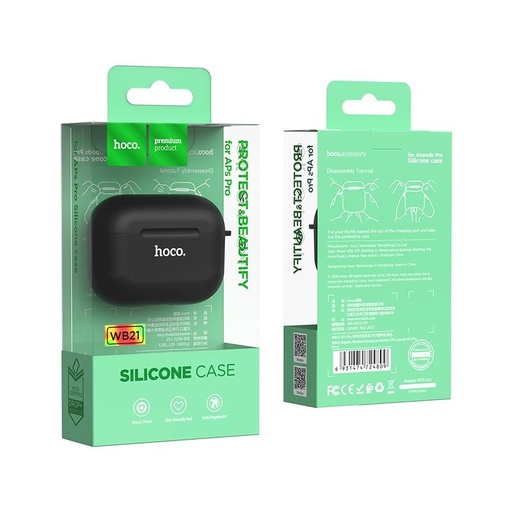 Apple Airpods Pro Hoco WB21 silicon husă (Negru)