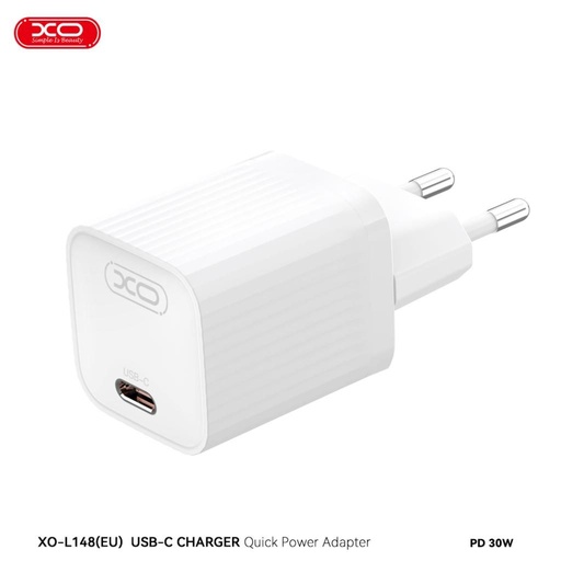 XO L148 PD 30W încărcător rapid (Alb) – USB-C conector