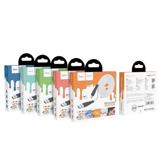 Hoco X42 microUSB cablu, silicon, 1m, albastru