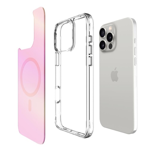 Apple iPhone 16 Pro TOKO Pure rainbow magsafe husă spate (Roz)
