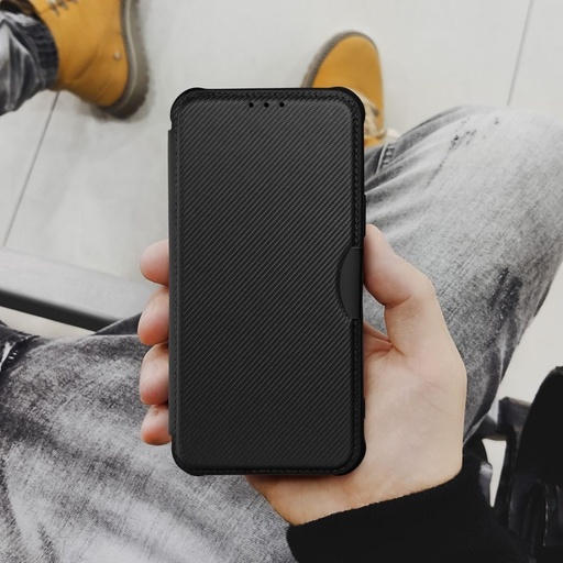 Samsung Galaxy A35 Razor magnetic anti-șoc husă tip carte (Negru)