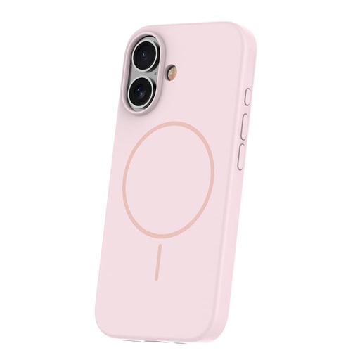 Apple iPhone 16 Silicone Thin magsafe husă spate (Roz)