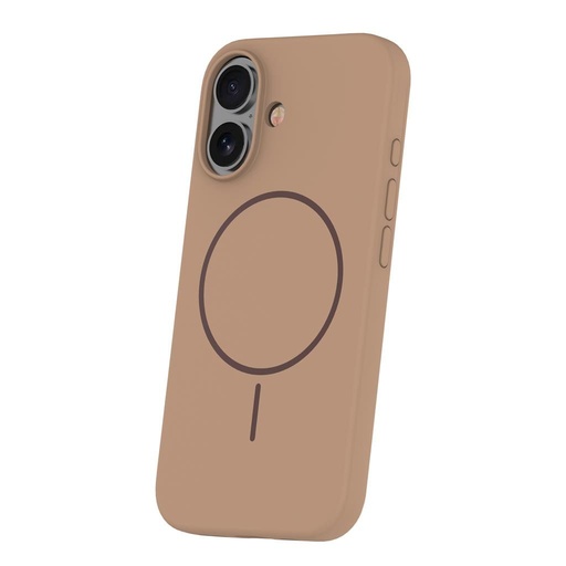 Apple iPhone 16 Silicone Thin magsafe husă spate (Maro)