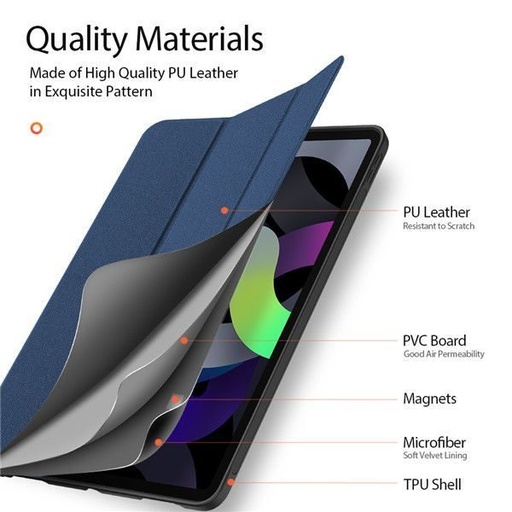 Apple iPad Air 4 10.9 / iPad Air 5 10.9 / iPad Air 6 11 Dux Ducis Domo tablet husă (Negru)