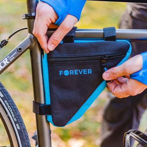 Forever Outdoor FB-100 bicicletă geantă de cadru (Negru-albastru)