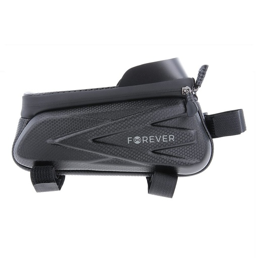 Forever Outdoor rezistent la apă bicicletă geantă de cadru cu suport telefon (Negru)