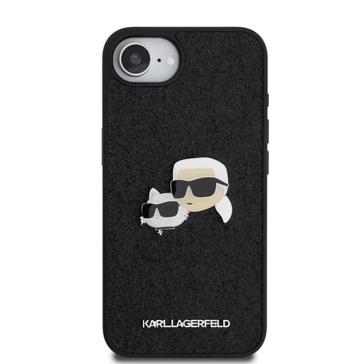 Apple iPhone 16e Karl Lagerfeld Fixed Glitter Metal K&CH husă (Negru) – KLHCPSE4PFGKCPK
