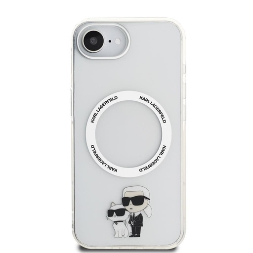 Apple iPhone 16e Karl Lagerfeld IML Karl and Choupette MagSafe husă (Transparent) – KLHMPSE4HNKCIT
