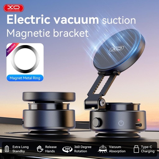 XO C168 magnetic suport auto (cu ventuză) (Negru)