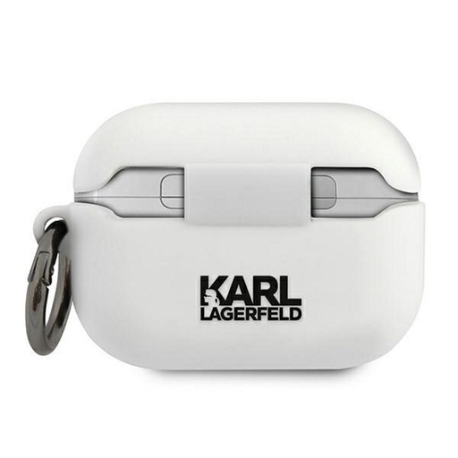 Apple AirPods Pro Karl Lagerfeld husă din silicon Choupette (Alb) – KLACAPSILCHWH
