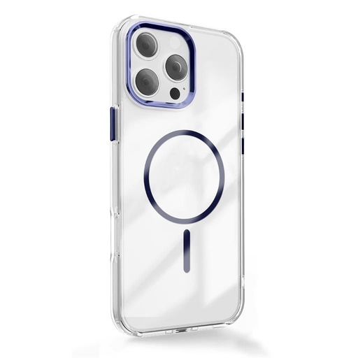 Apple iPhone 16e Transparent thin MagSafe husă spate (Albastru)