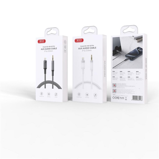 XO NB-R279A Lightning – 3,5 mm audio cablu (Alb) – 1,0 m